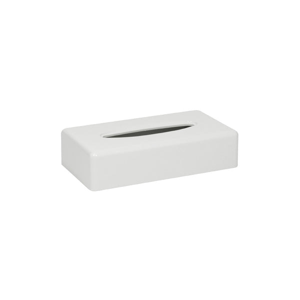 Caja para pañuelos  rectangular en ABS, Blanco