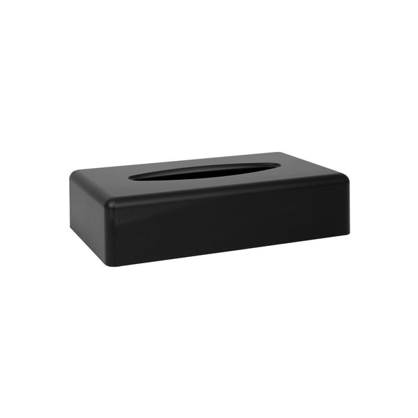 Caja para pañuelos  rectangular en ABS, negro mate