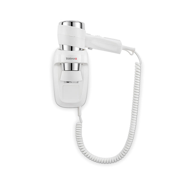 Wall mounted hairdryer Action Protect, 1600W, White/Chrome
