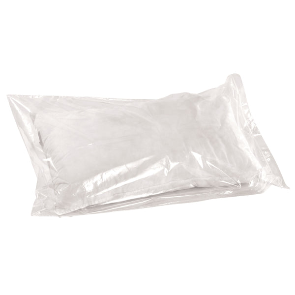 Clear PE Pillow/blanket bag, with permanent seal fold, standard