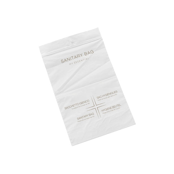 Polyethylene Sanitary Bag Refills with permanent seal fold