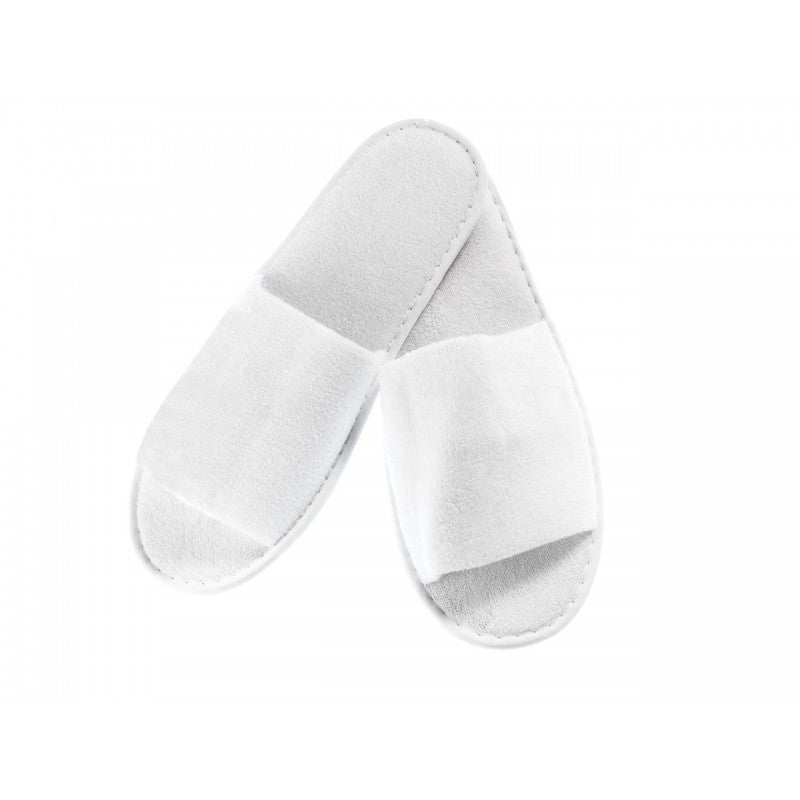 Slipper aus Frottee, weiß, offen