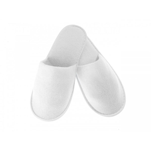 Terry towelling closed toe slippers
