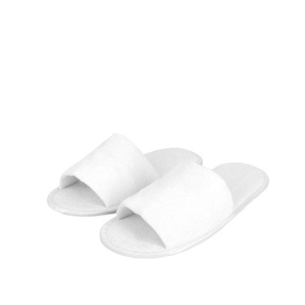 Slipper aus Frottee, weiß, offen