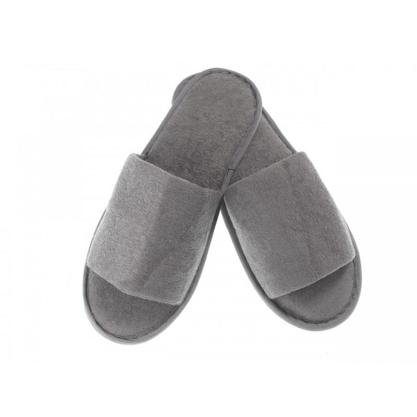Grey slippers in synthetic sponge with no slip microspheres