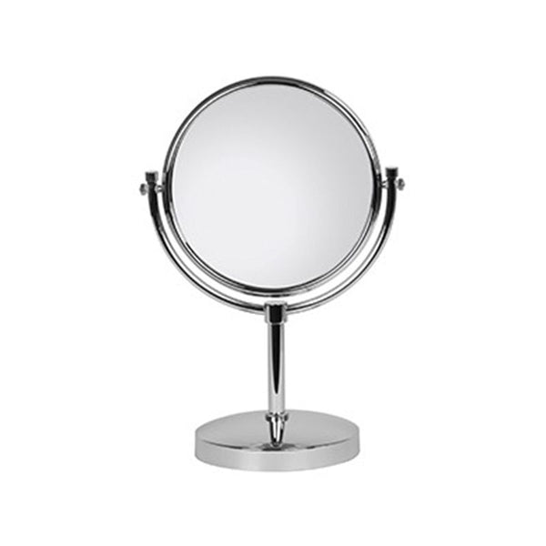 Specchio ingranditore bifacciale d’appoggio con base rotonda