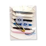 Nähset in Sachet mit Flow Pack Verschluss