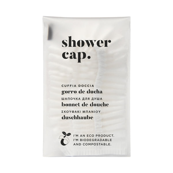 Eco shower cap in flowpack