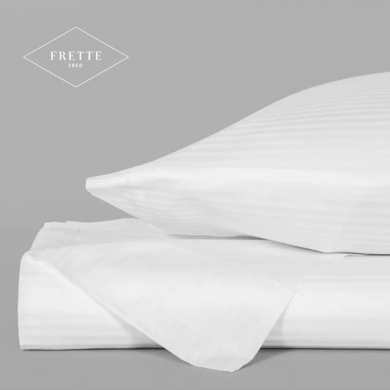 Taie d’oreiller forme sac lignée à 3 volants 300 fils, 50x80 cm - Frette