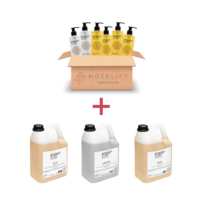 Argan Source Spender-Set mit Nachfüllung