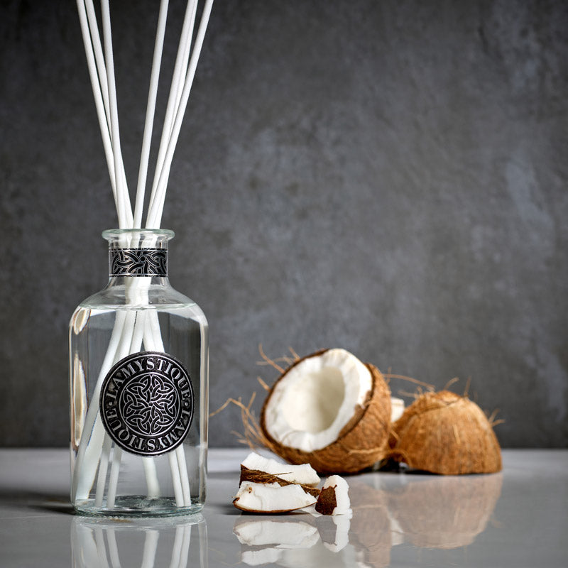 Diffusore a osmosi in vetro, Cocco & Mandorla 500 ml - LaMystique