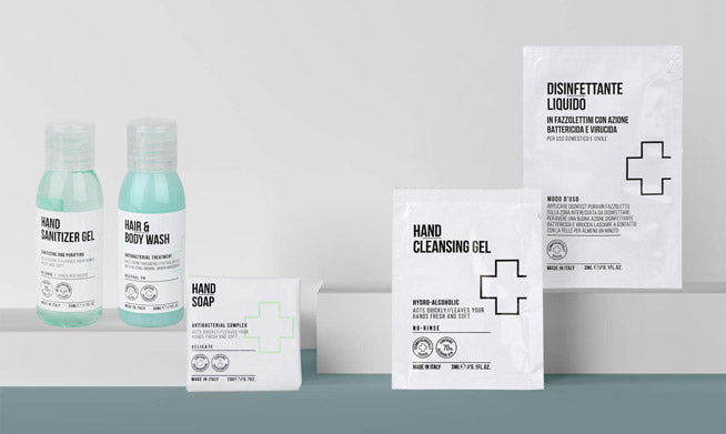 Linea cortesia igienizzante per hotel