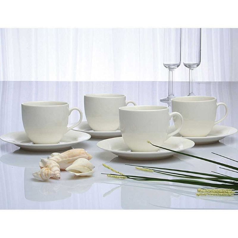 Confezione 4 Tazze Tè Con Piattino cc 210, Collezione Perla - Tognana Porcellane