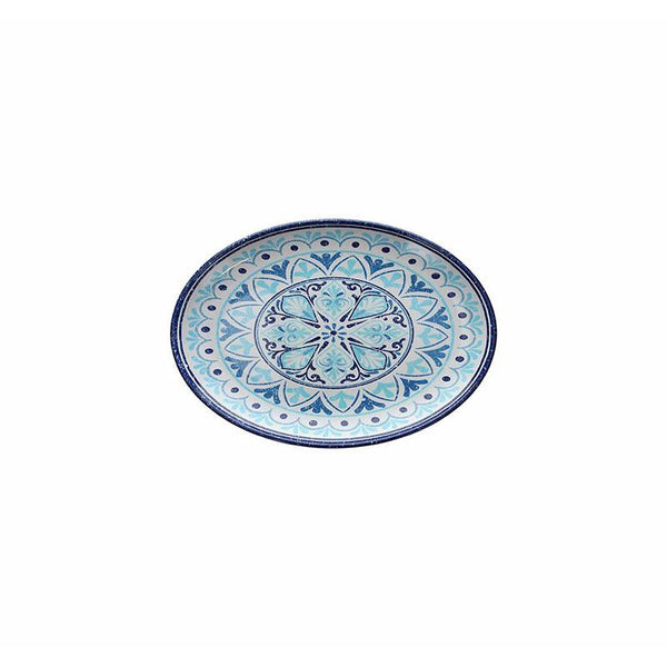 Vassoio Ovale cm 35,5x25,5, Colore Blu, Collezione Show Plate Narciso Cefalù - Tognana Porcellane