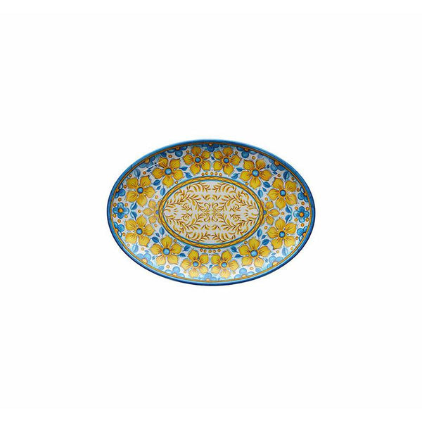 Vassoio Ovale cm 35,5x25,5, colore Giallo, collezione Show Plate Narciso Cefalù - Tognana Porcellane