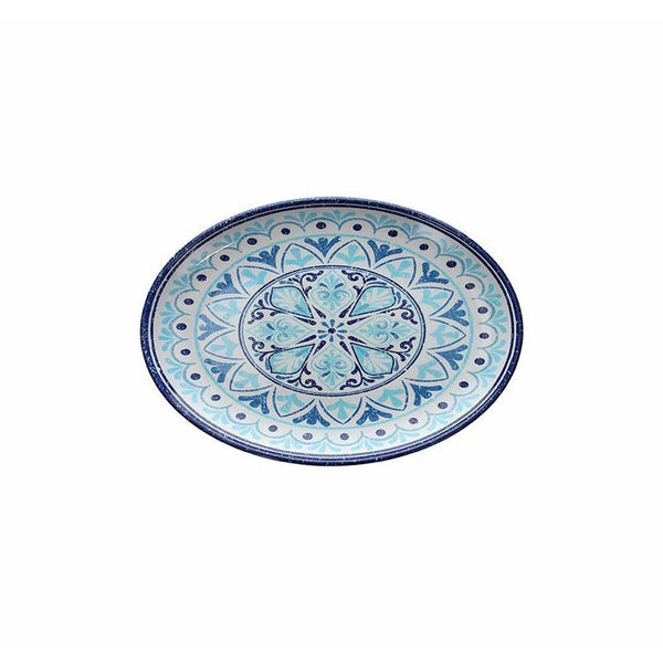 Vassoio Ovale cm 48x34, Colore Blu, Collezione Show Plate Narciso Cefalù - Tognana Porcellane
