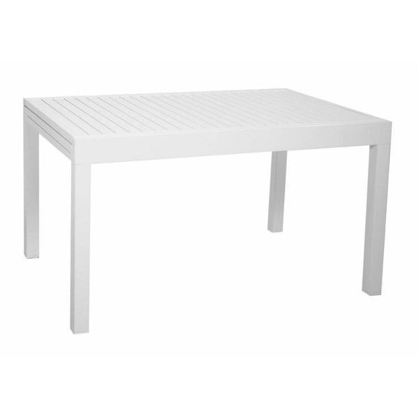 Tavolo in alluminio allungabile 4-8 posti 135x90 cm, bianco