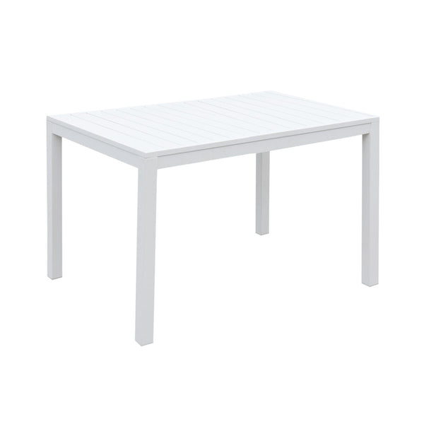 Tavolo 70x53 cm in alluminio, bianco