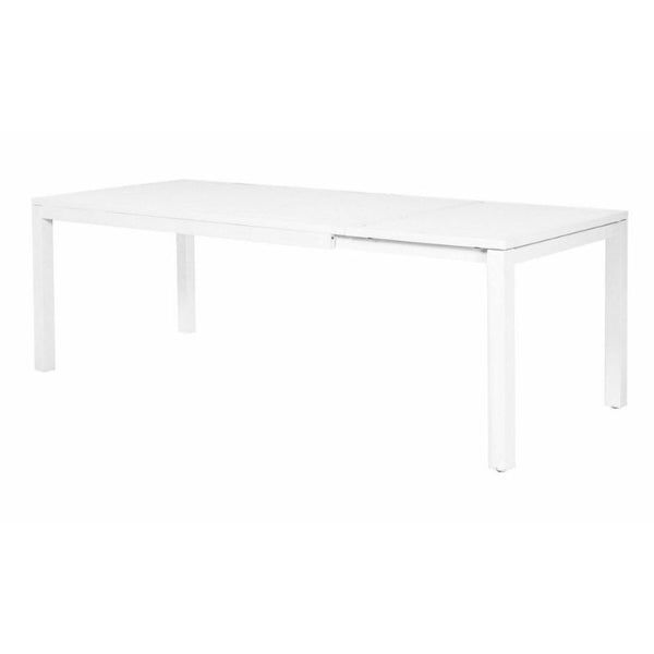 Tavolo in alluminio allungabile 4-6 posti 160x90 cm, bianco