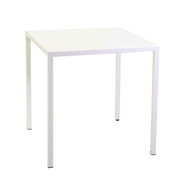 Tavolo 70x70 cm in metallo, bianco