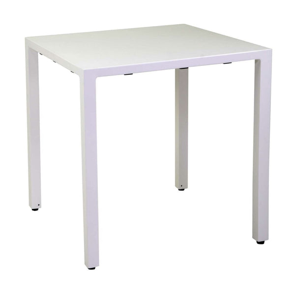 Tavolo 70x70 cm in alluminio, bianco