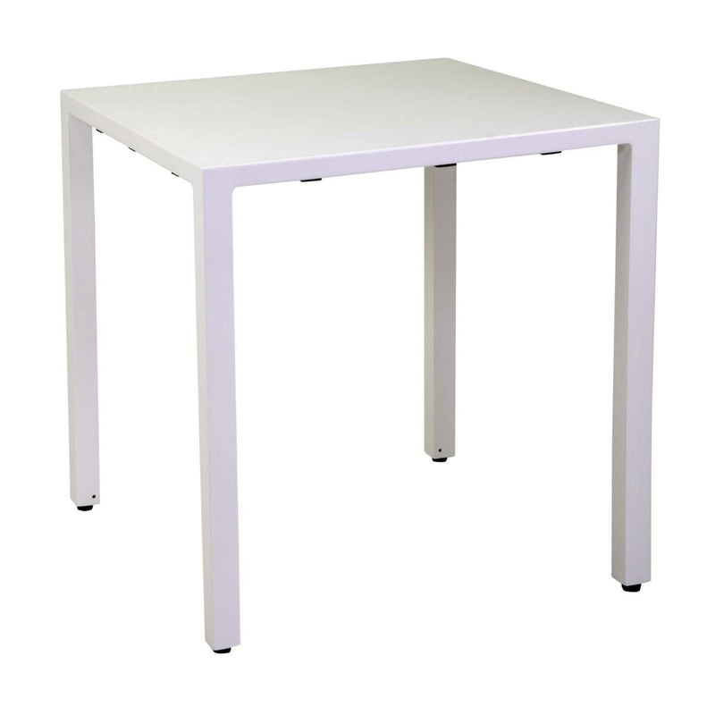 Tavolo 70x70 cm in alluminio, bianco