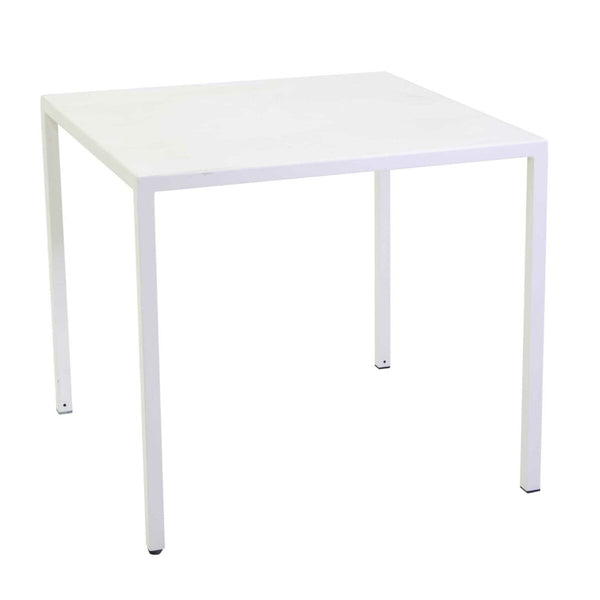 Tavolo 90x90 cm in metallo, bianco