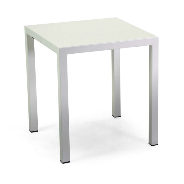 Tavolo 35x35 cm in metallo, bianco