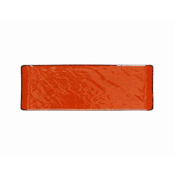 Piatto Rettangolare cm 30x10, Colore Arancio, Collezione Veggie - Tognana Porcellane