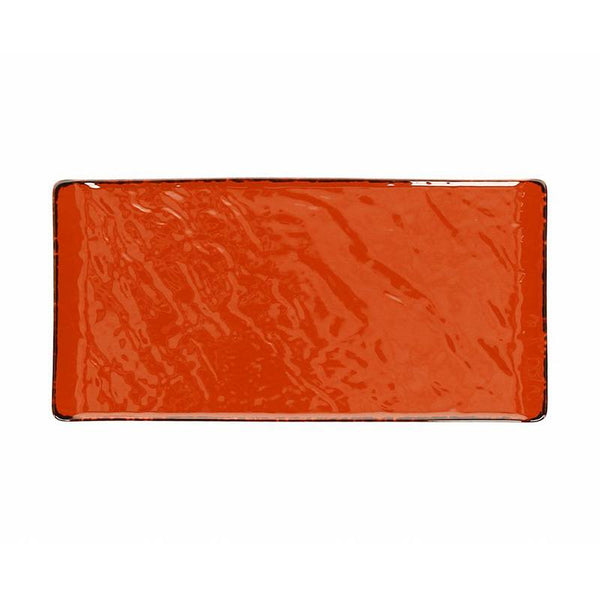 Piatto Rettangolare cm 30x15, Colore Arancio, Collezione Veggie - Tognana Porcellane