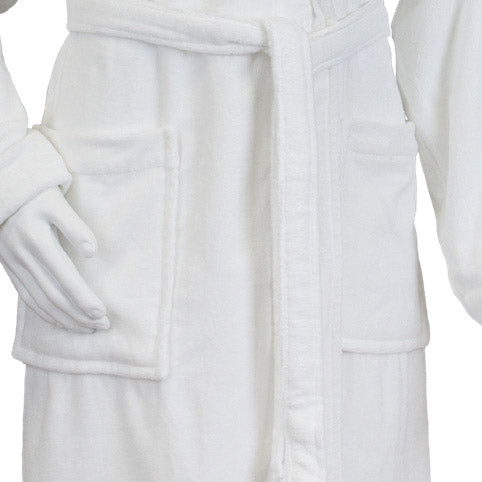 Accappatoio collo a scialle in spugna velour 420 g/m2