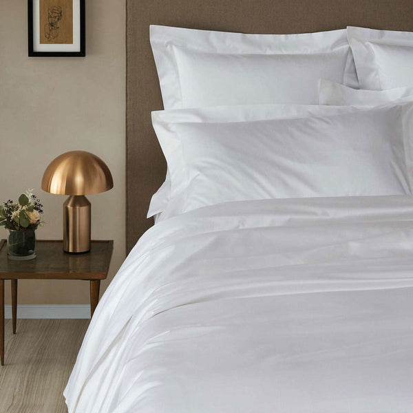 Bettbezug für Einzelbetten aus glattem Satin, 300 Fäden, 155 x 205 cm - Frette