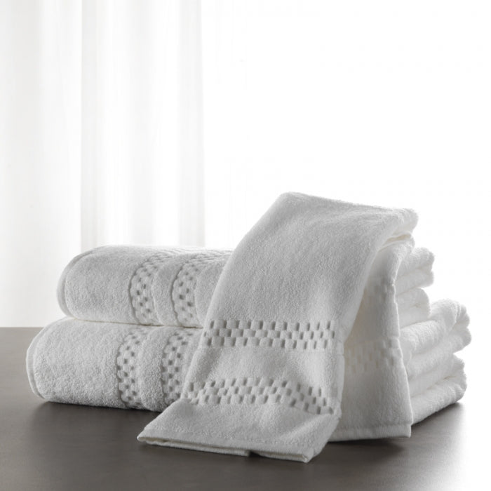 Asciugamano Viso Bordo Check, 60x100 cm - Frette