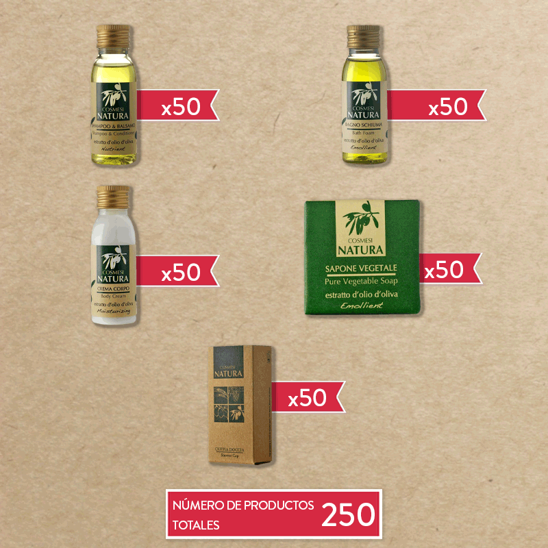 Startpaket Cosmesi Natura Olivenöl - 250 stück