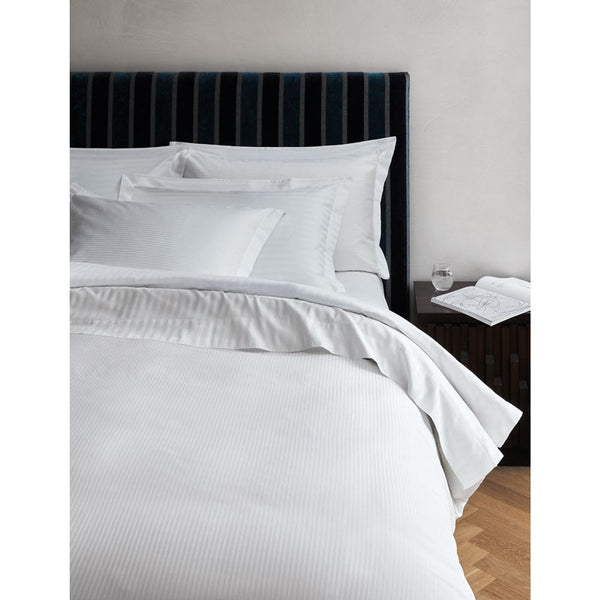 Bettbezug für Doppelbetten aus gestreiftem Satin, 300 Fäden, 255 x 205 cm - Frette