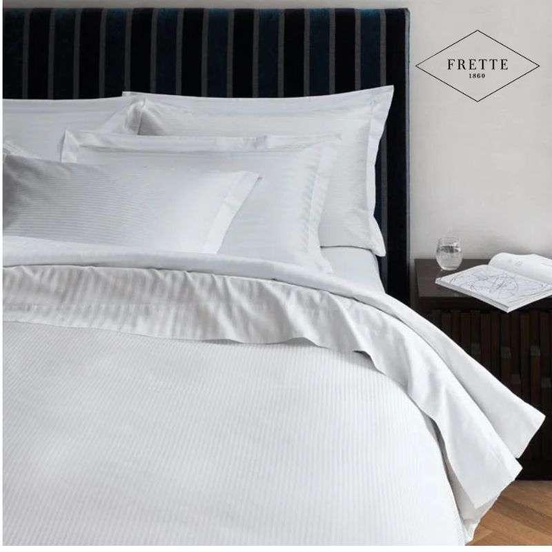 Federa 4 volani in raso rigato 300 fili, 50x80 cm - Frette