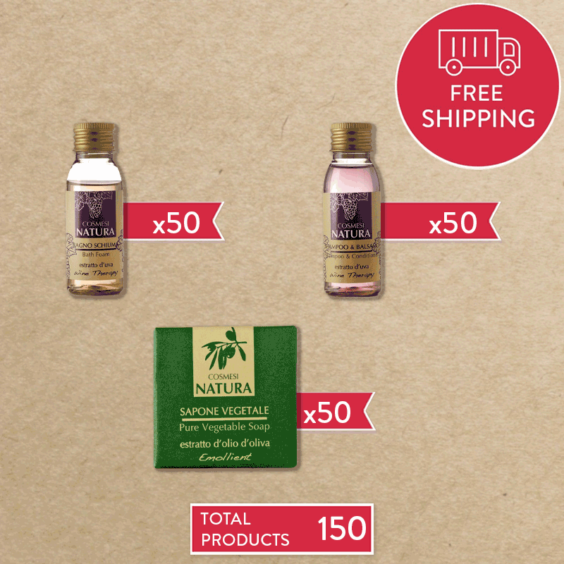 Mini Starter Kit Cosmesi Natura Wine Therapy - 150 pezzi