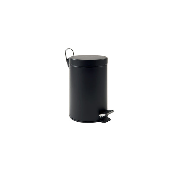 3-Liter-Treteimer aus schwarz lackiertem, poliertem Edelstahl