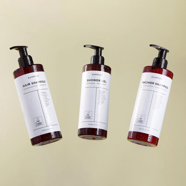 Dispenser ricaricabile Shampoo Doccia, Agrumi e Lavanda, 300ml - Nymphae