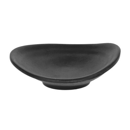 Piattino Ovale Righe cm 10,5x9,5 Con Decoro Nero, Collezione Show Plate - Tognana Porcellane