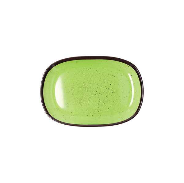 Vassoio Ovale cm 18x11, colore Verde, collezione Show Plate Colourful - Tognana Porcellane