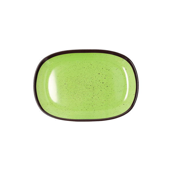 Vassoio Ovale cm 21x13, Colore Verde, Collezione Show Plate Colourful - Tognana Porcellane