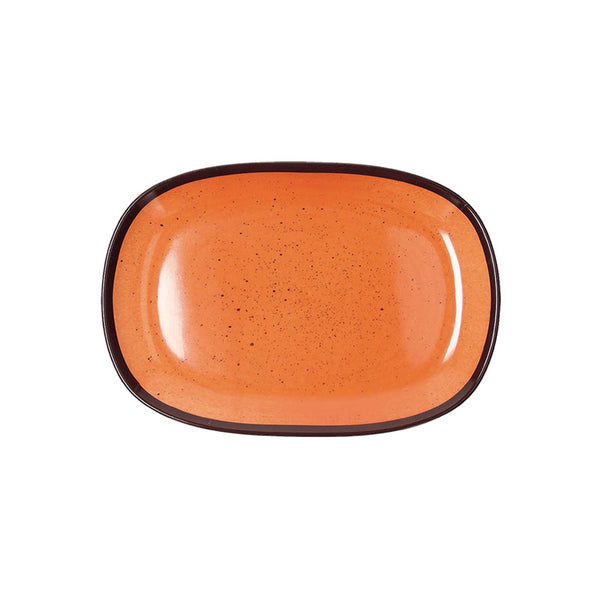 Vassoio Ovale cm 24x16, Colore Arancio, Collezione Show Plate Colourful - Tognana Porcellane