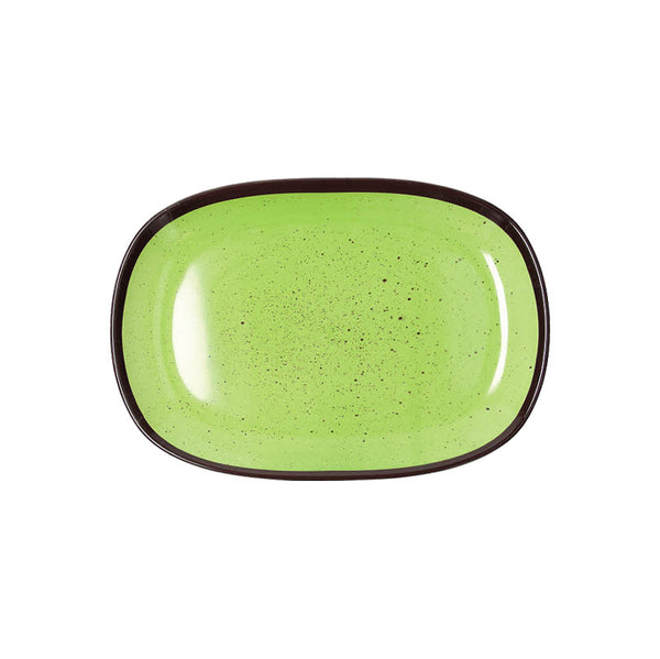 Vassoio Ovale cm 24x16, Colore Verde, Collezione Show Plate Colourful - Tognana Porcellane