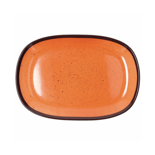 Vassoio Ovale cm 32x22, Colore Arancio, Collezione Show Plate Colourful - Tognana Porcellane