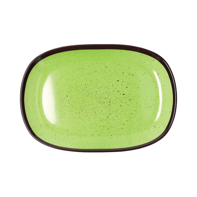 Vassoio Ovale cm 32x22, Colore Verde, Collezione Show Plate Colourful - Tognana Porcellane