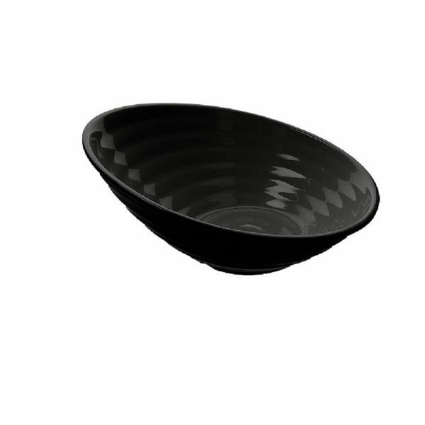 Bowl Obliqua In Porcellana Ø cm 35,5, Colore Nero, Collezione Show Plate - Tognana Porcellane