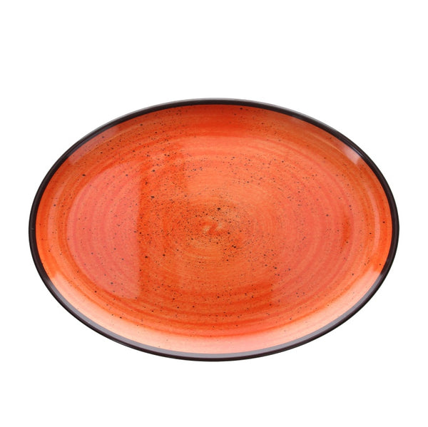 Vassoio Ovale cm 35,5x25,5, Colore Arancio, Collezione Show Plate Colourful  - Tognana Porcellane
