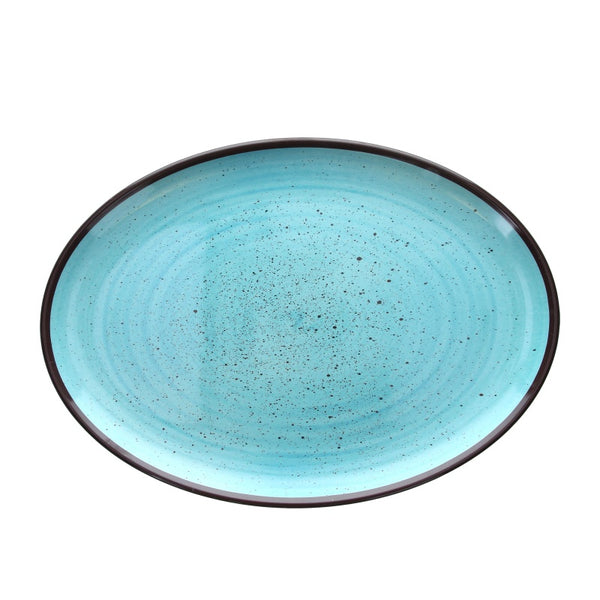 Vassoio Ovale cm 35,5x25,5, Colore Blu, Collezione Show Plate Colourful - Tognana Porcellane