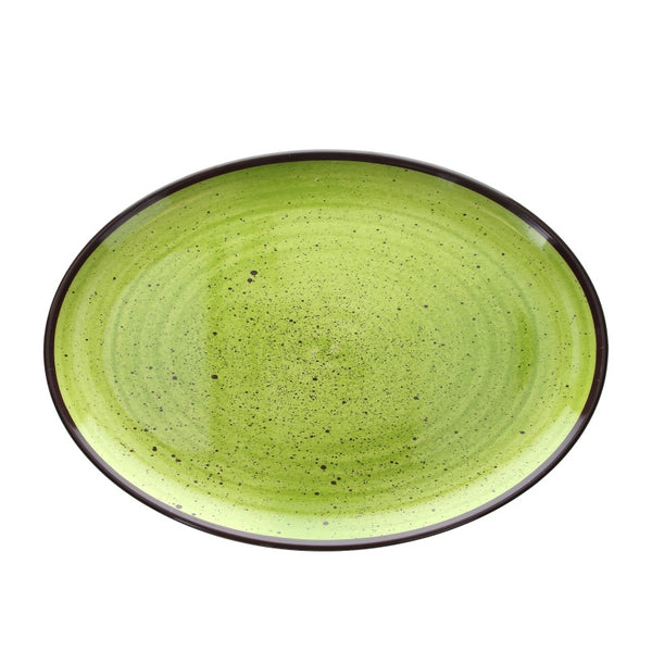 Vassoio Ovale cm 35,5x25,5, colore Verde, collezione Show Plate Colourful - Tognana Porcellane